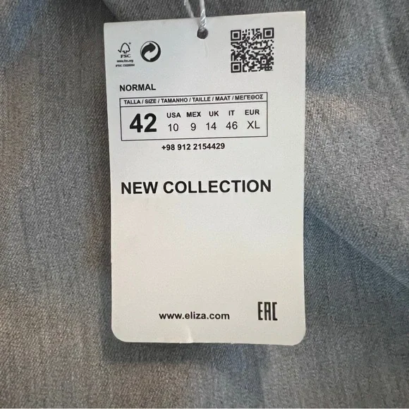 Brax Eliza Gray Dress Pants with Flat-Front Design NWT Size 10 - Picture 6 of 6